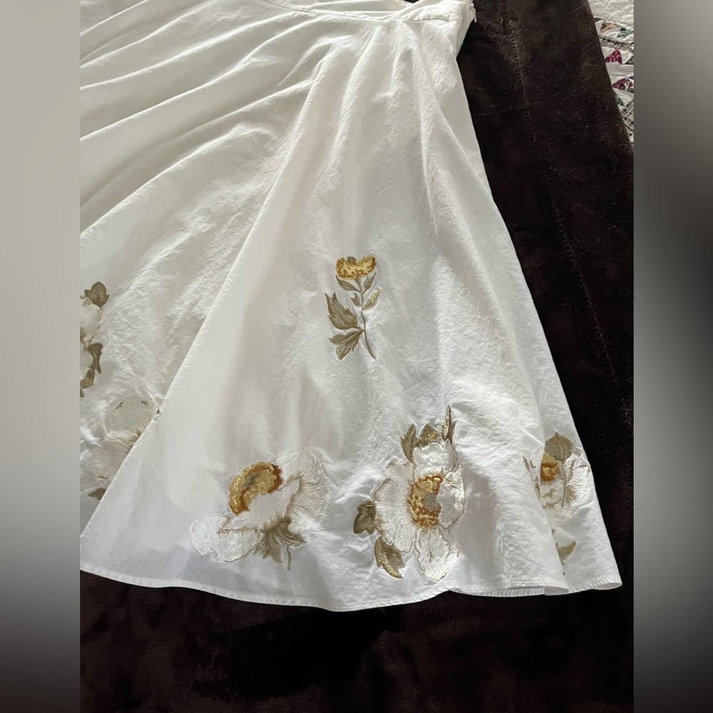 Issa & co. Cotton Embroidered Skirt 10 - Picture 7 of 12